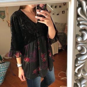 Velvet babydoll DR2 top